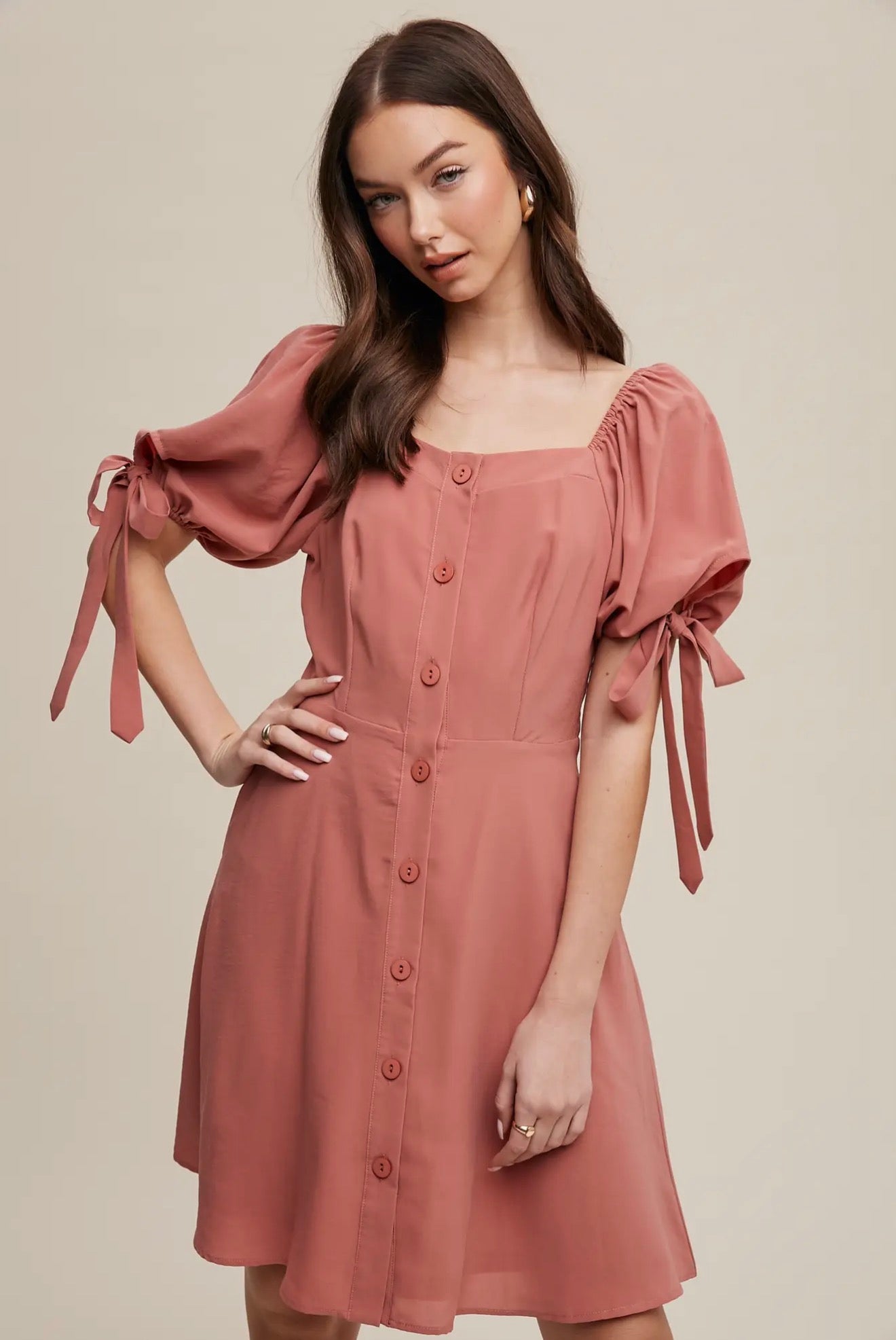 Dusty Rose Charm Dress